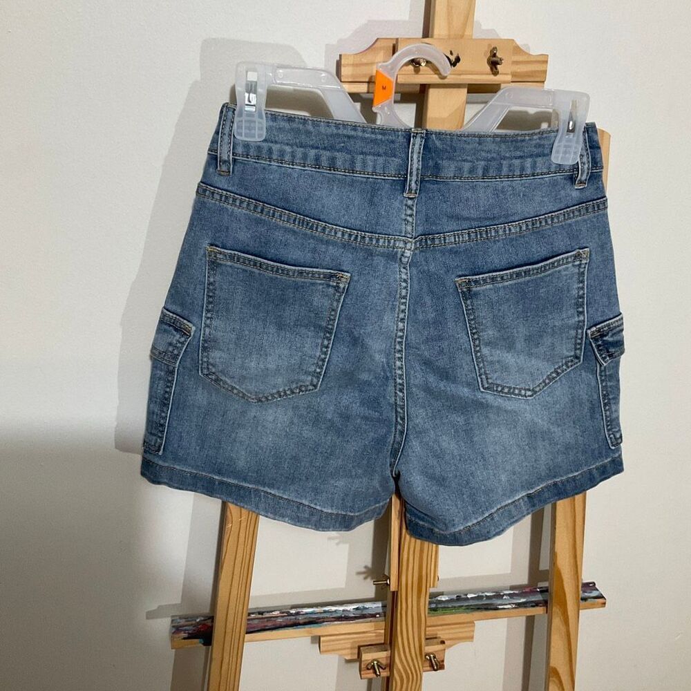 Auwuka women’s cargo jean shorts size 2 - Picture 2 of 7